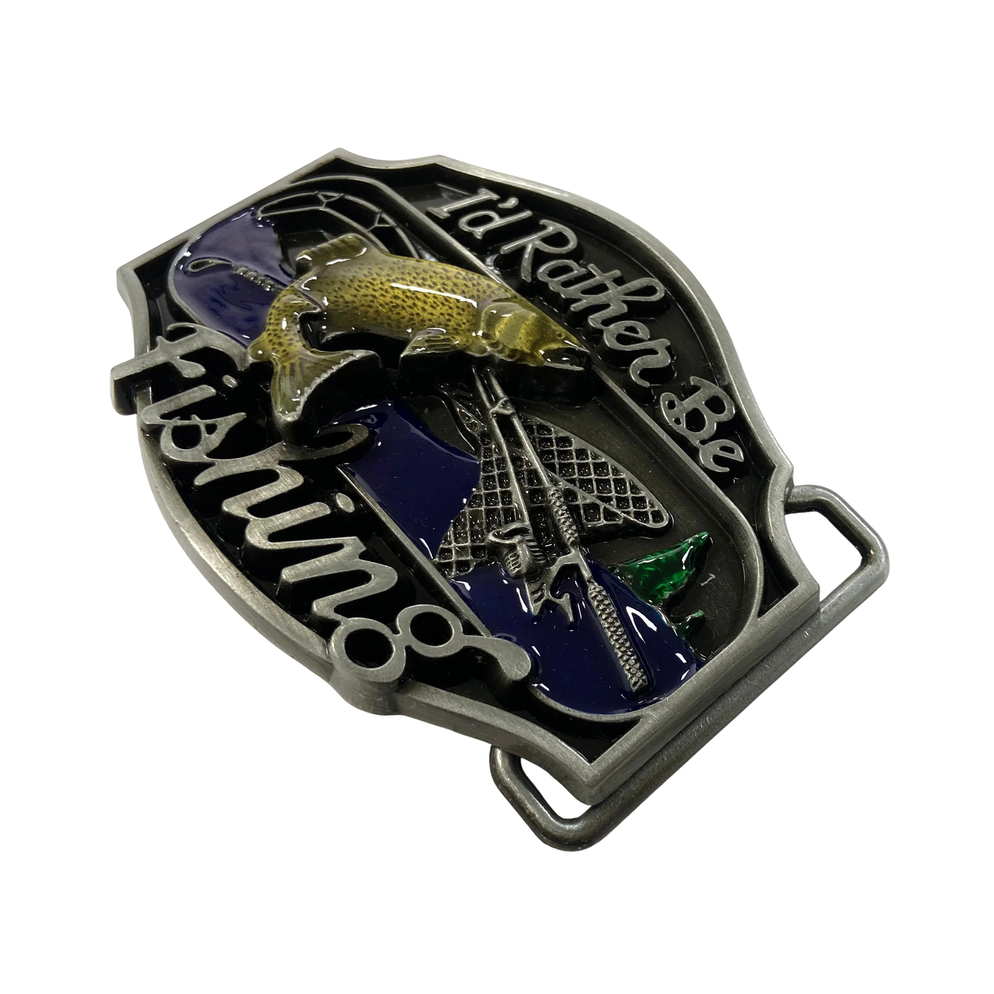 I'd Rather Be Fishing Belt Buckle