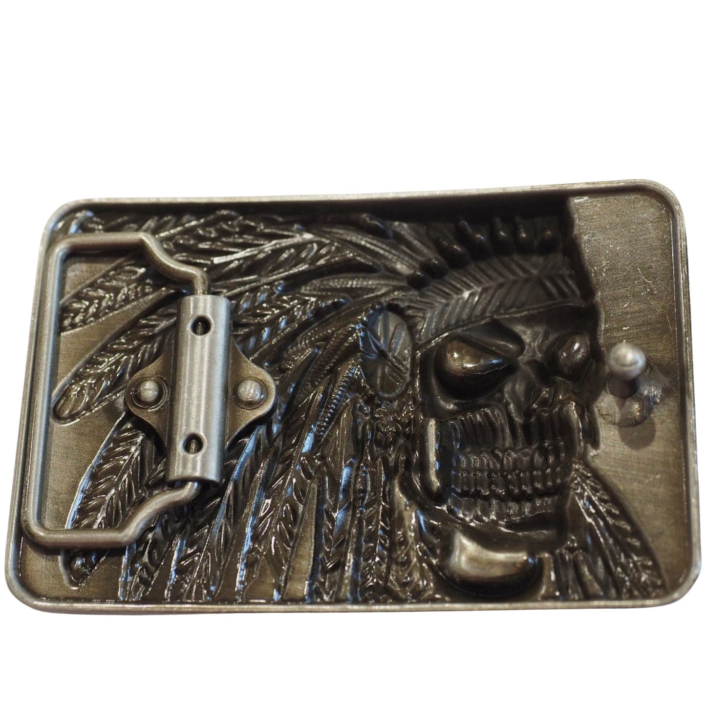 Indian Chief Skull Belt Buckle