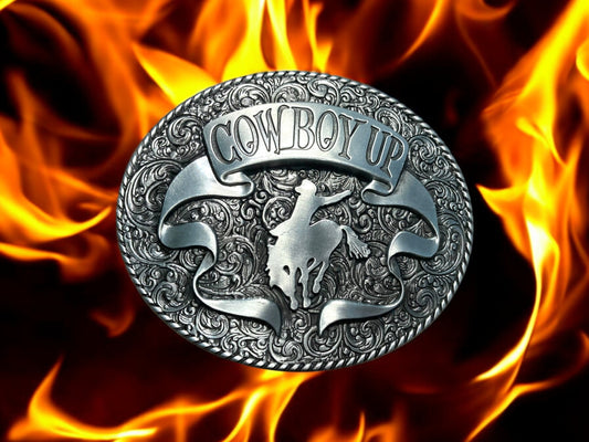 Cowboy Up Western Belt Buckle