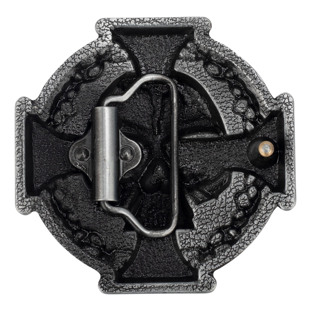Cross and Skull Belt Buckle