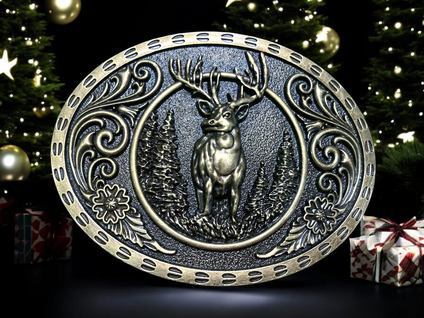 Forest Deer Belt Buckle