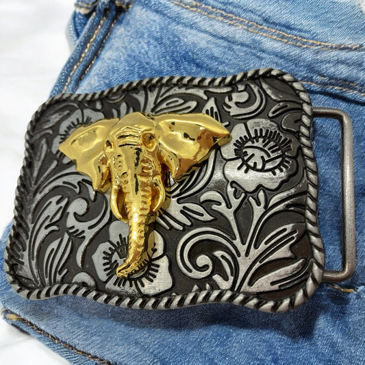Regal Majesty Elephant Belt Buckle