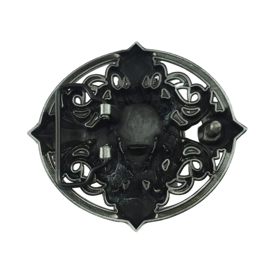 Lion Head Cross Belt Buckle