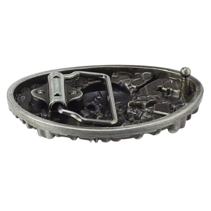 Skull and Snakes Belt Buckle