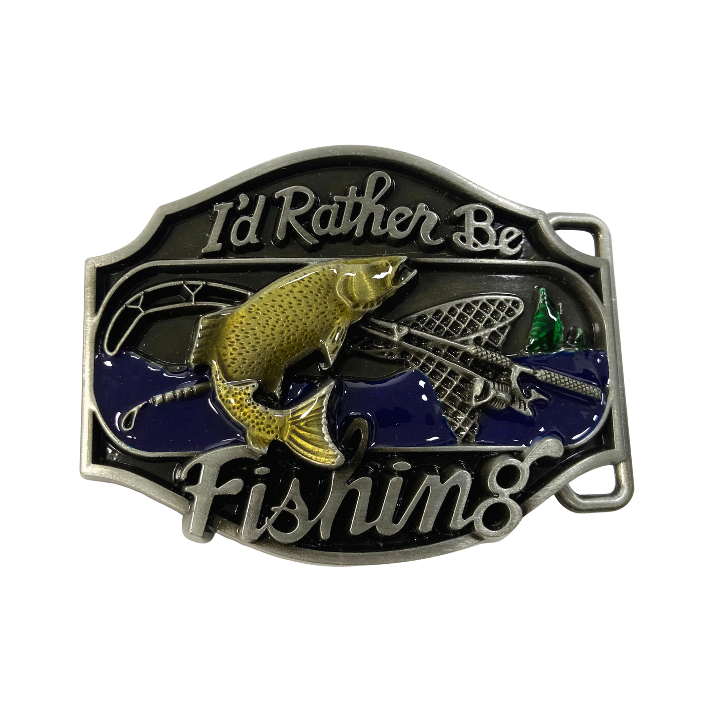 I'd Rather Be Fishing Belt Buckle
