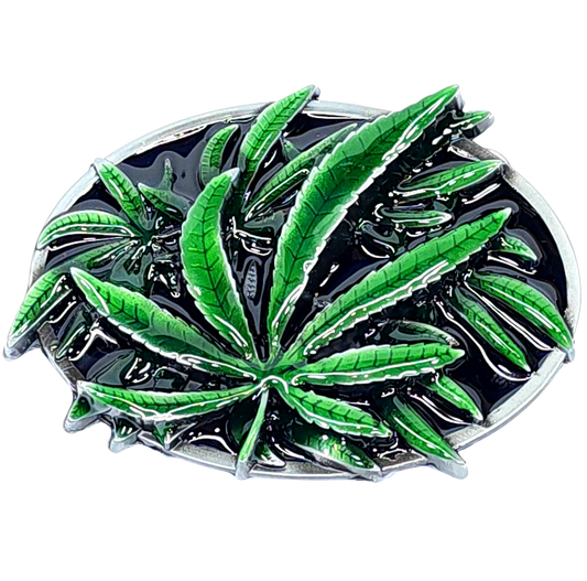 Green Leaf Belt Buckle