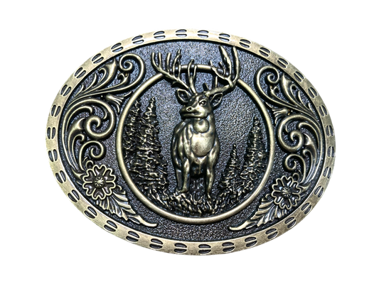 Forest Deer Belt Buckle