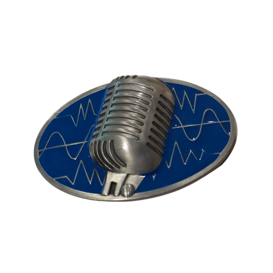 Vintage Microphone Belt Buckle