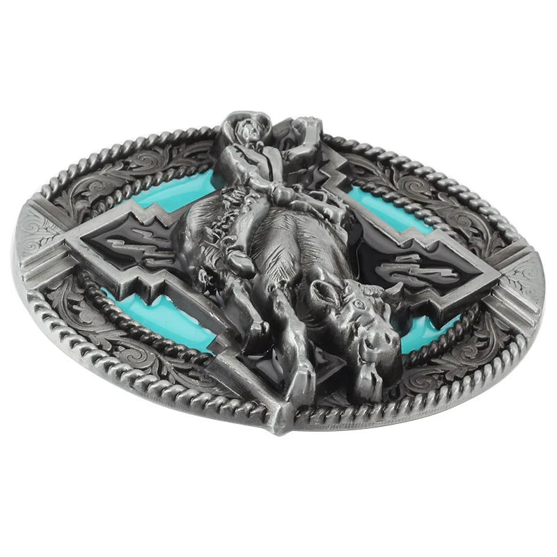 Aztec Cowboy Belt Buckle