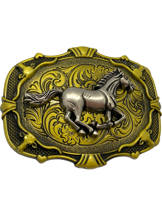 Western Steed Belt Buckle