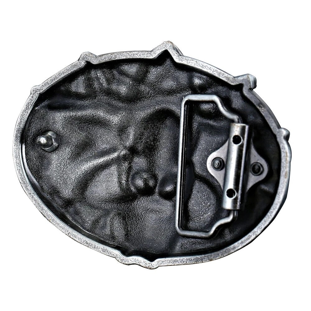 Western Skull Cowboy Belt Buckle