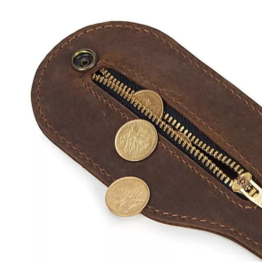 Brown Leather Medication or Coin Purse Belt Wallet