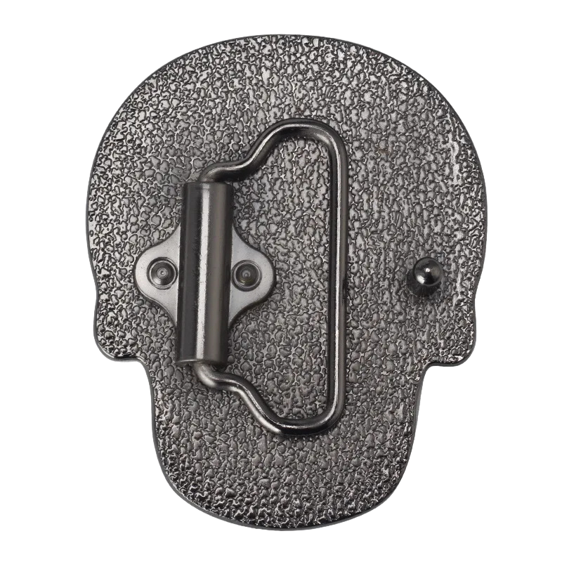 Yellow Floral Skull Belt Buckle