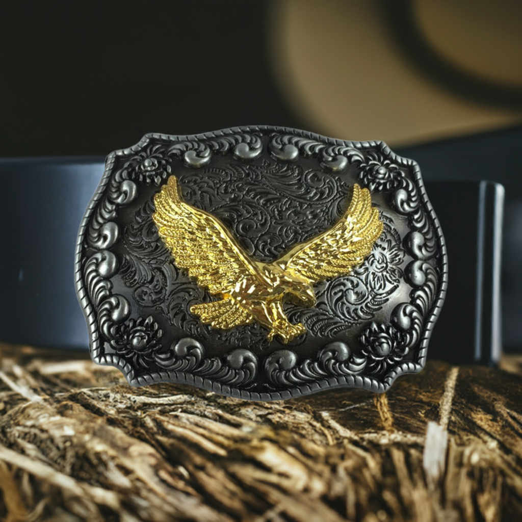 3D Golden Eagle Belt Buckle