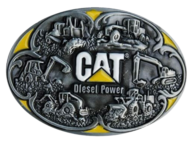 CAT Diesel Power Belt Buckle with Enamel Detailing