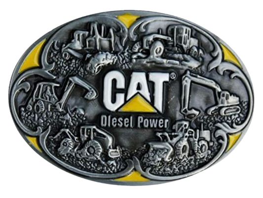 CAT Diesel Power Belt Buckle with Enamel Detailing