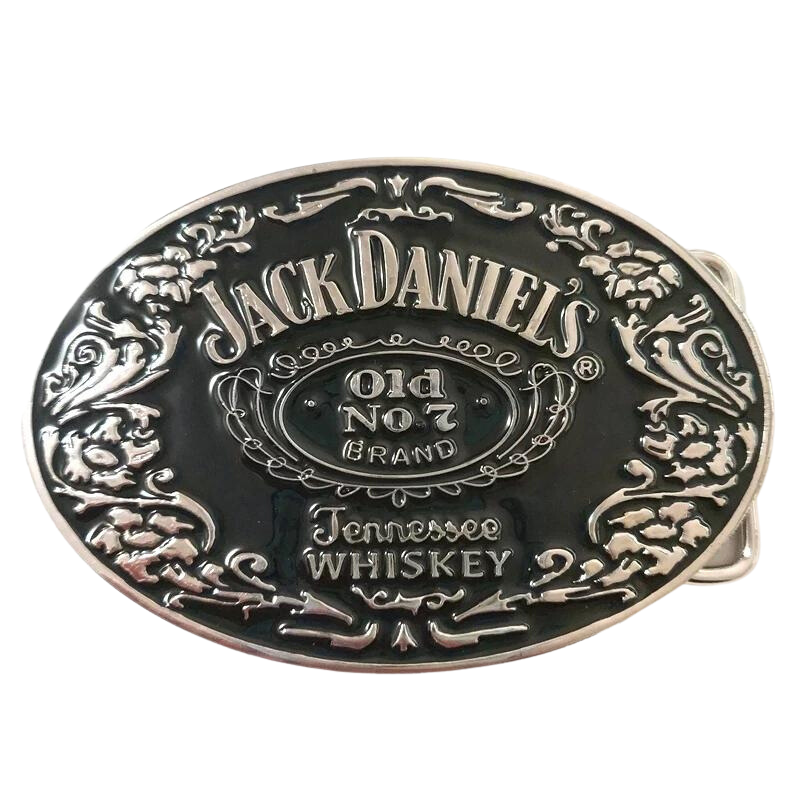 Jack Daniel's Whiskey Metal Belt Buckle - Black