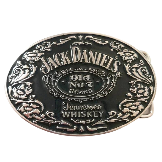 Jack Daniel's Whiskey Metal Belt Buckle - Black