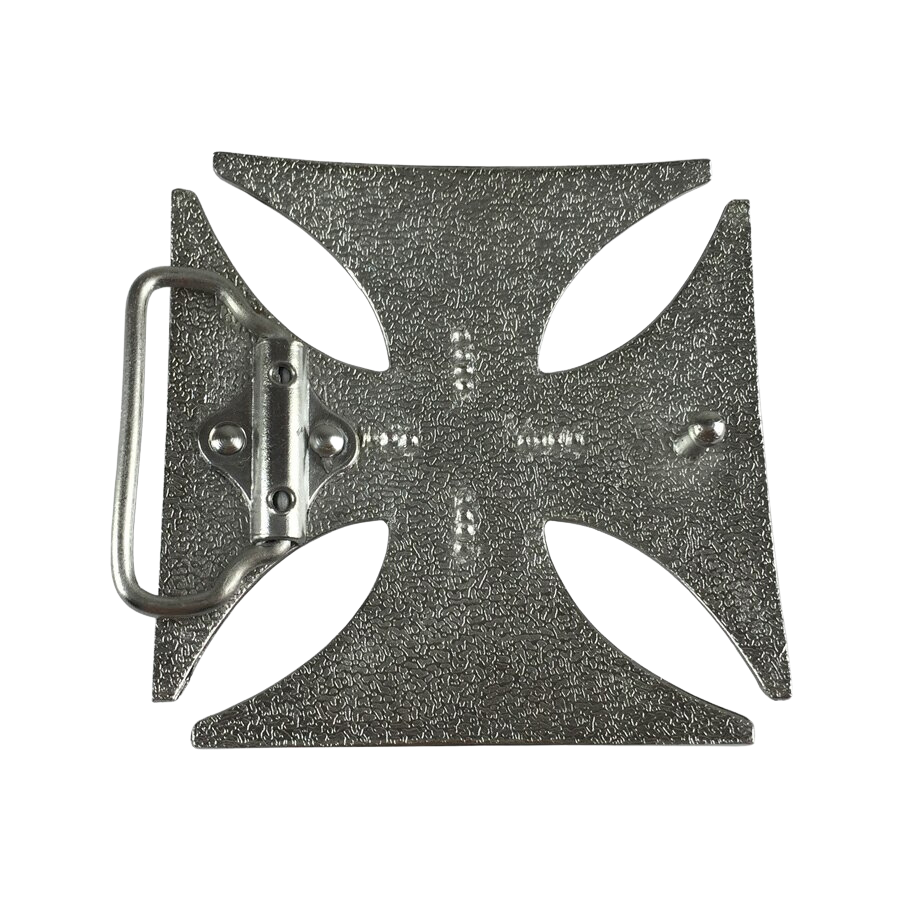 Black Chopper Cross Belt Buckle with Pewter Finish