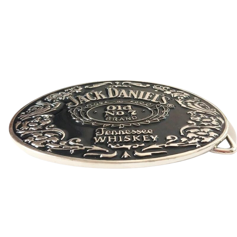 Jack Daniel's Whiskey Metal Belt Buckle - Black