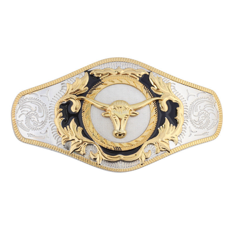 Golden Shine 3D Bull Belt Buckle