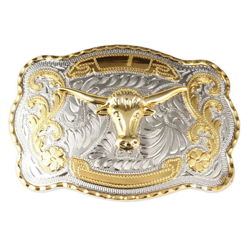 Golden Bull Shine Large Western Belt Buckle – Belt Buckle Warehouse