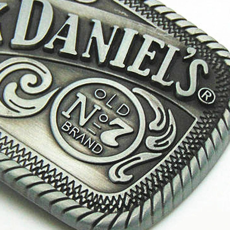 Jack Daniel's Whiskey Style, Pewter Finish Belt Buckle